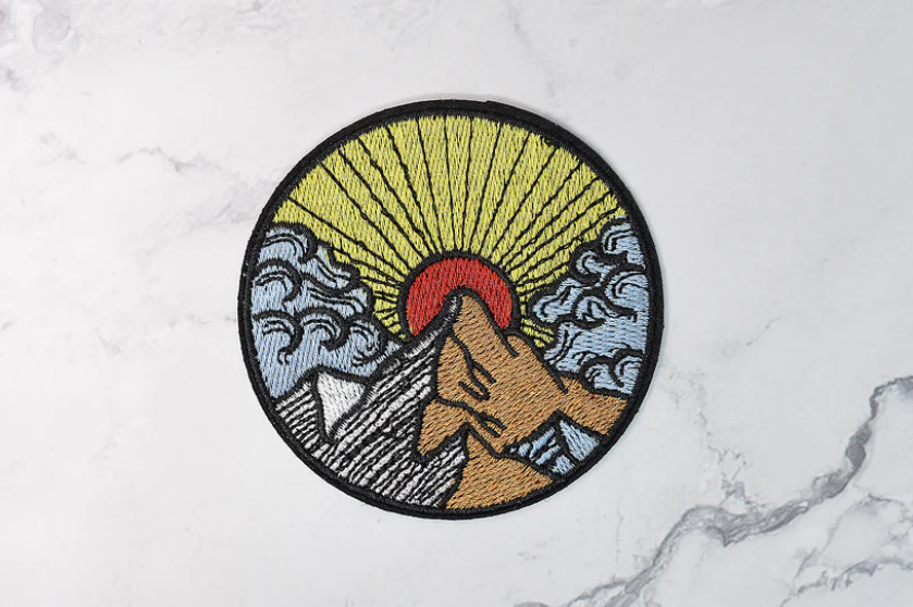 sunset iron-on patch