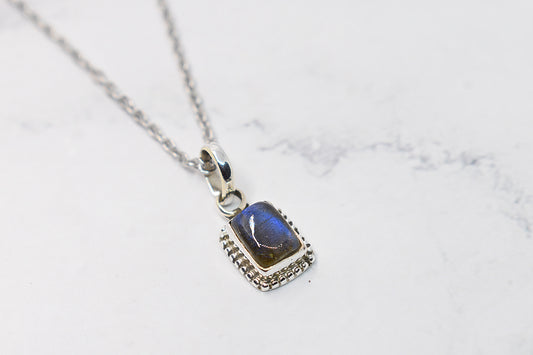 925 sterling silver labradorite pendant necklace, jewelry for women