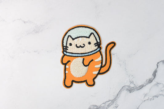 Astronaut cat iron-on patch, kawaii patch