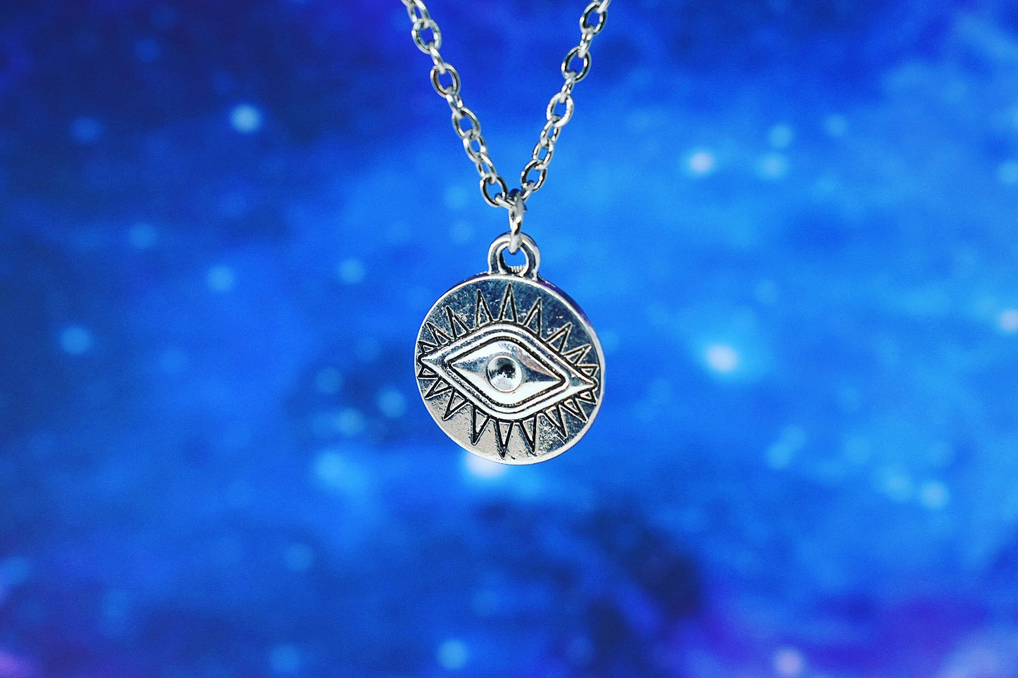 Pendant with eye, wicca jewelry, gothic, protective eye, protective jewelry