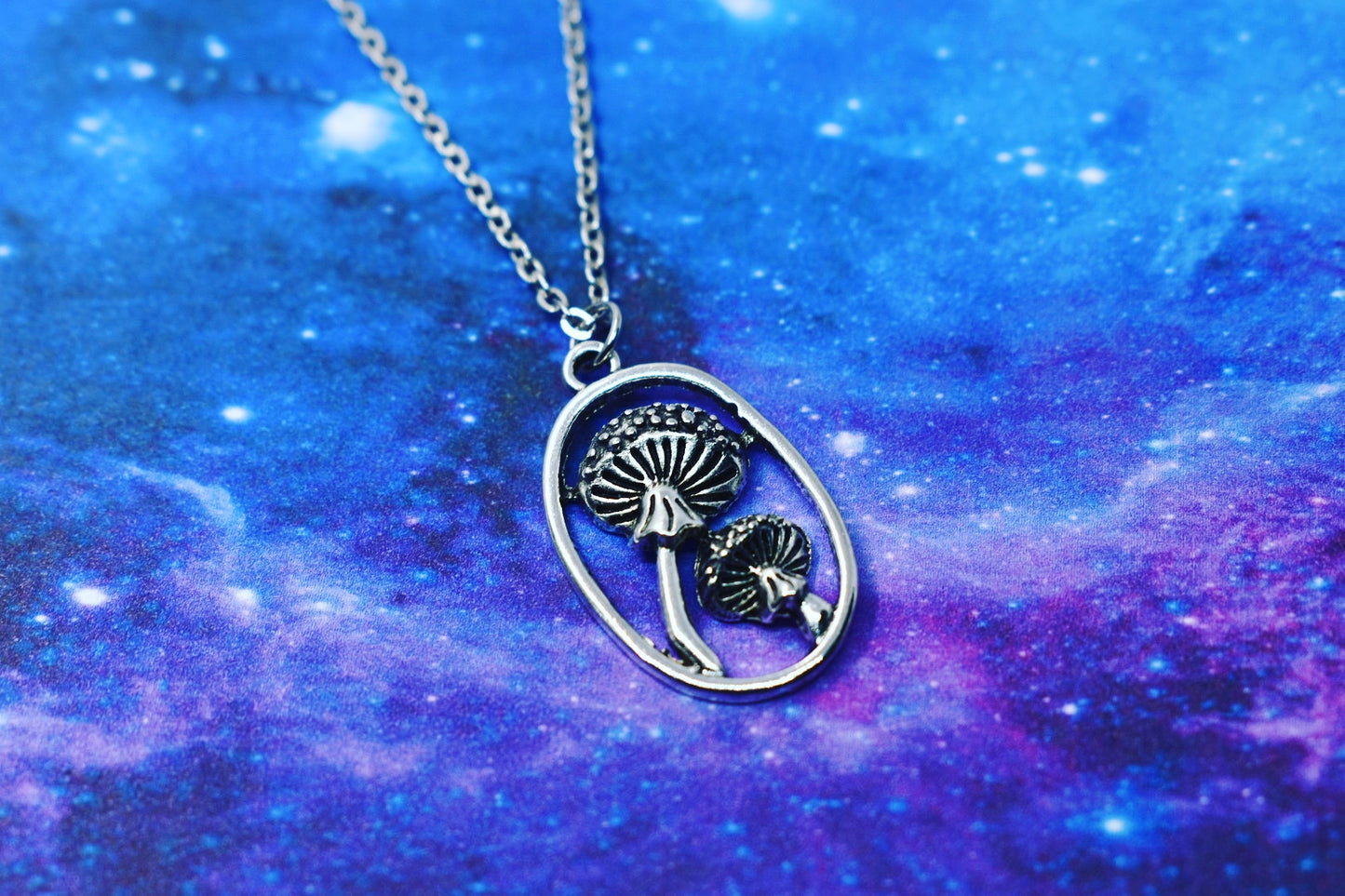 Pendant with two mushrooms