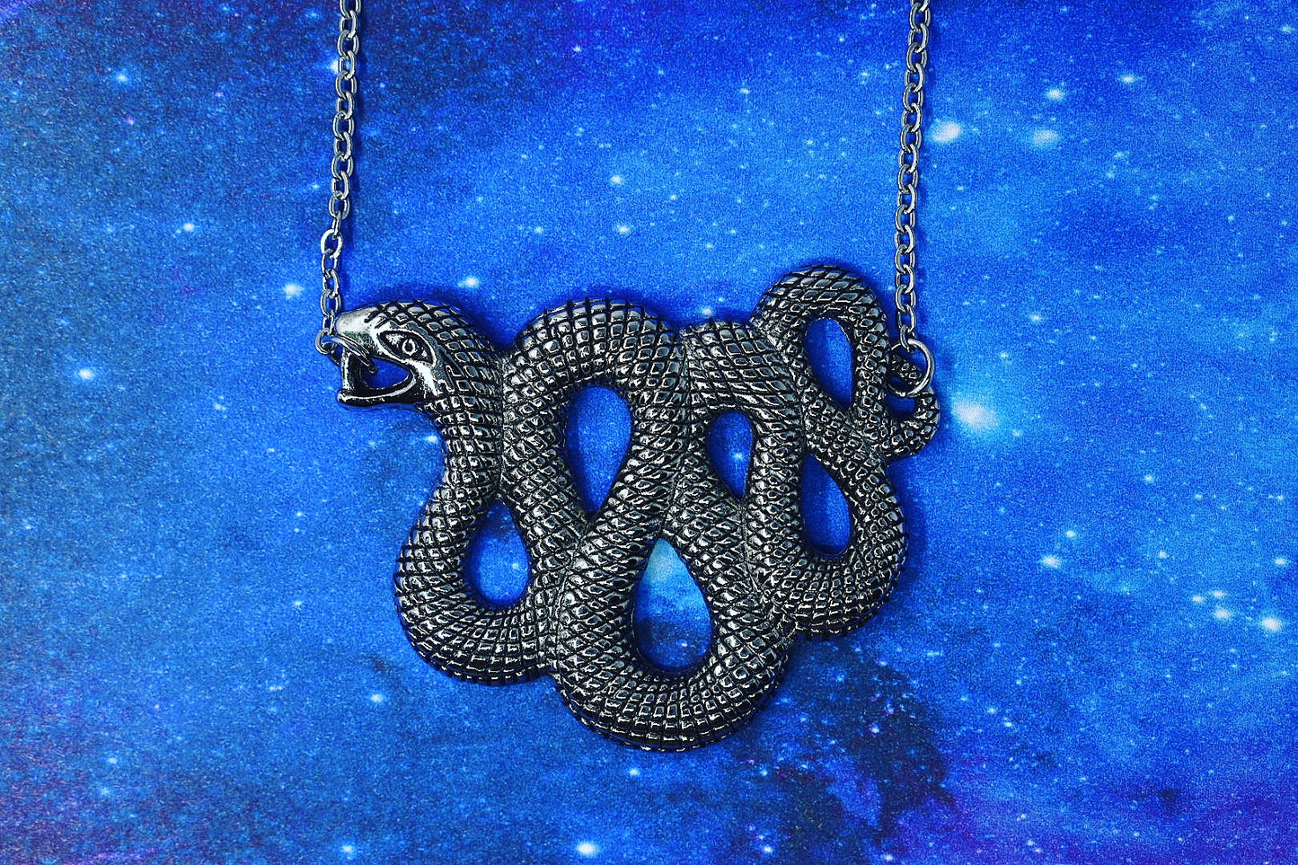 Necklace with snake pendant