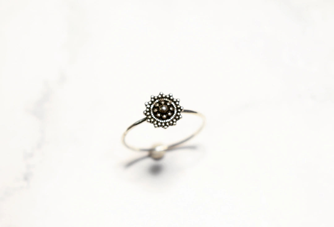 Sterling Silver 925 Ring – Boho Sun Mandala