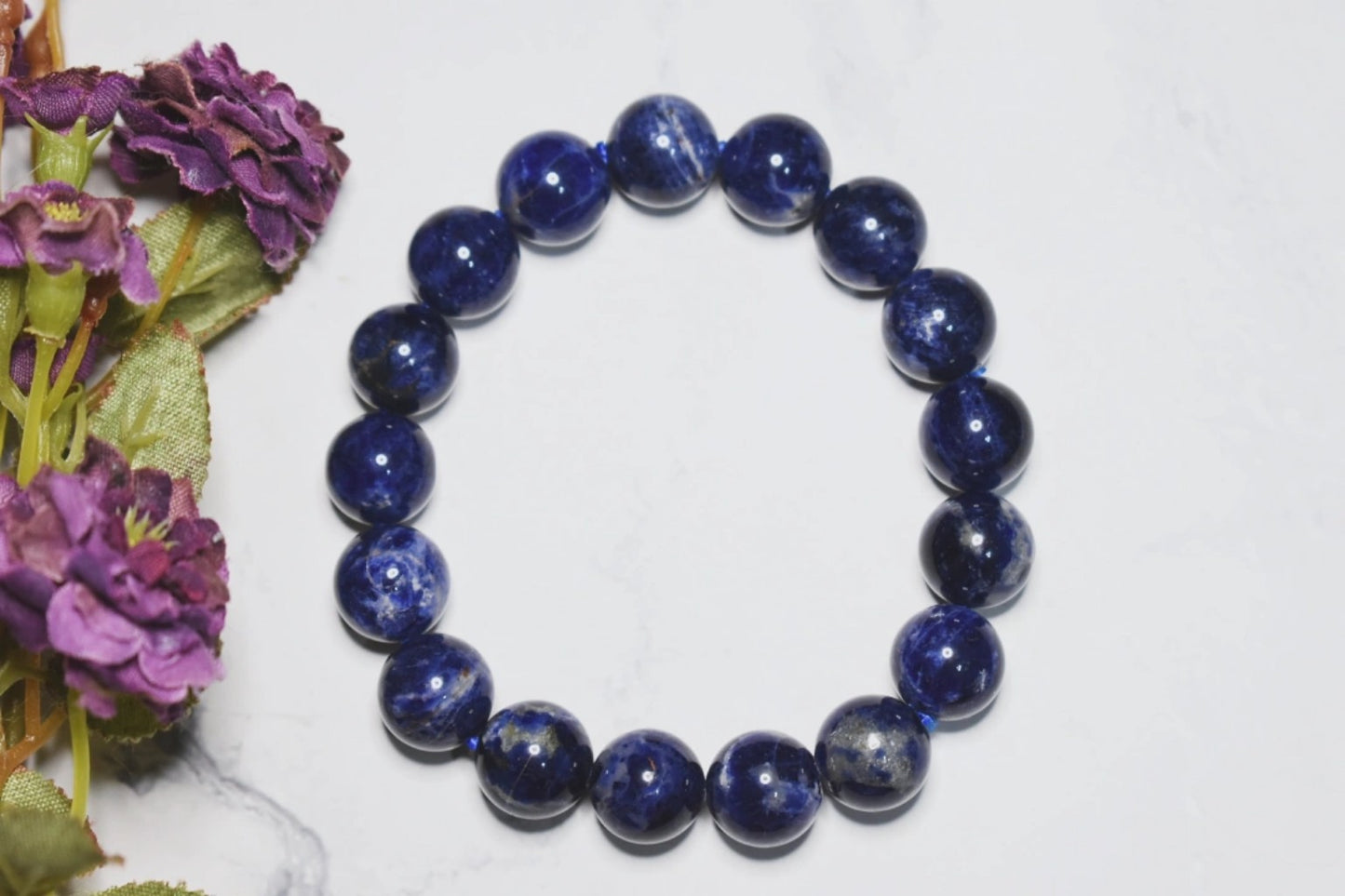 Bracelet en sodalite – Fait main au Québec