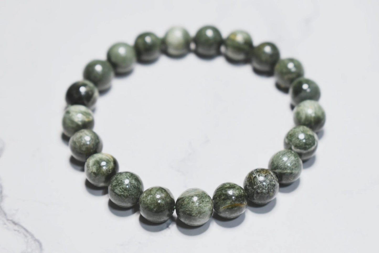 Seraphinite Bracelet - handmade in Québec