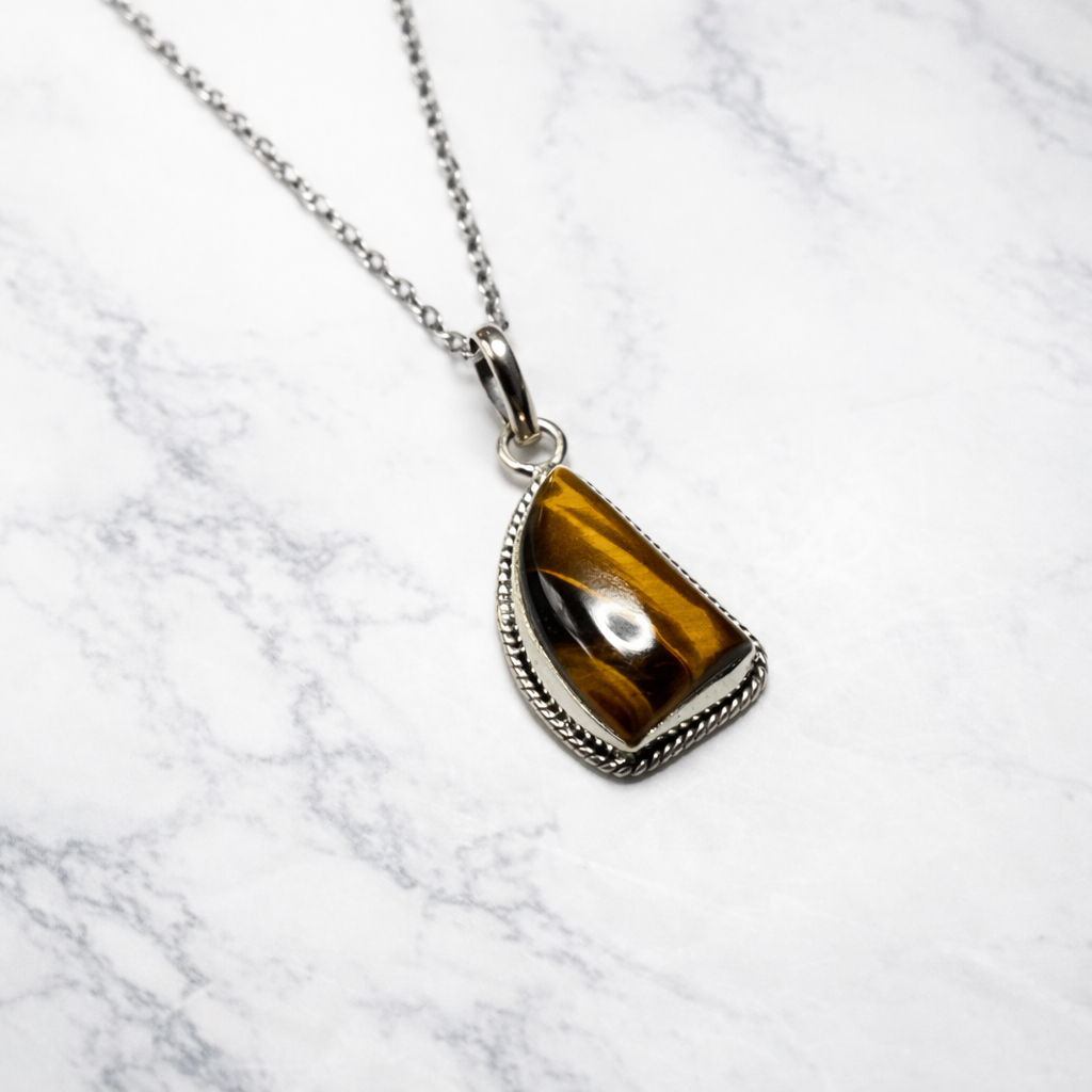 Tiger’s Eye Pendant – 925 Sterling Silver