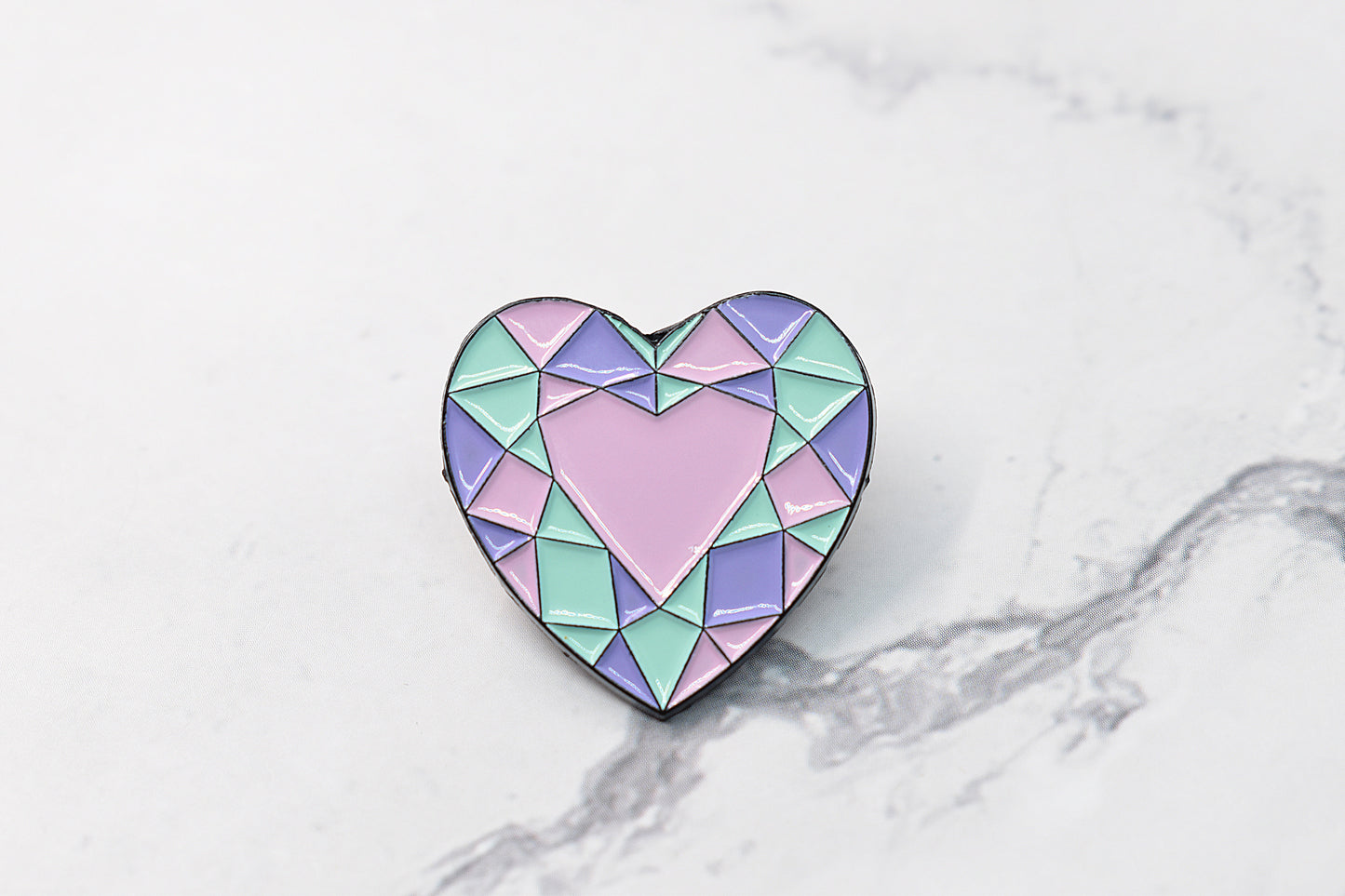 Heart enamel pin