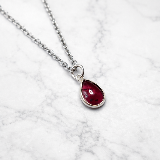 Garnet Pendant – 925 Sterling Silver