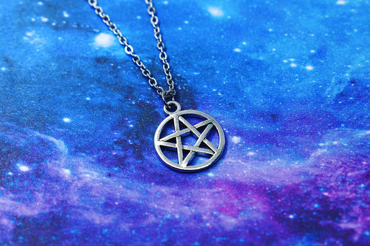 Pendentif Pentacle, bijoux Wicca, sorcière, gothique