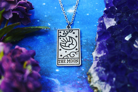 Moon tarot card pendant