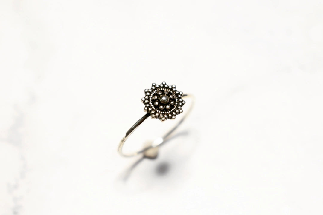 Sterling Silver 925 Ring – Boho Sun Mandala