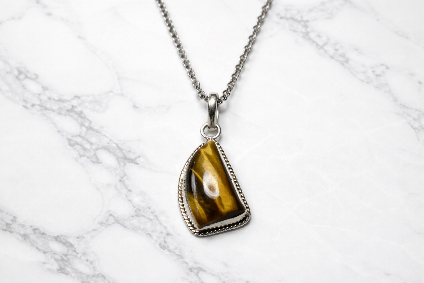 Tiger’s Eye Pendant – 925 Sterling Silver
